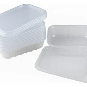 Gourmax Pote 1000Ml Retangular Gg Transparente C/Tp 6X24